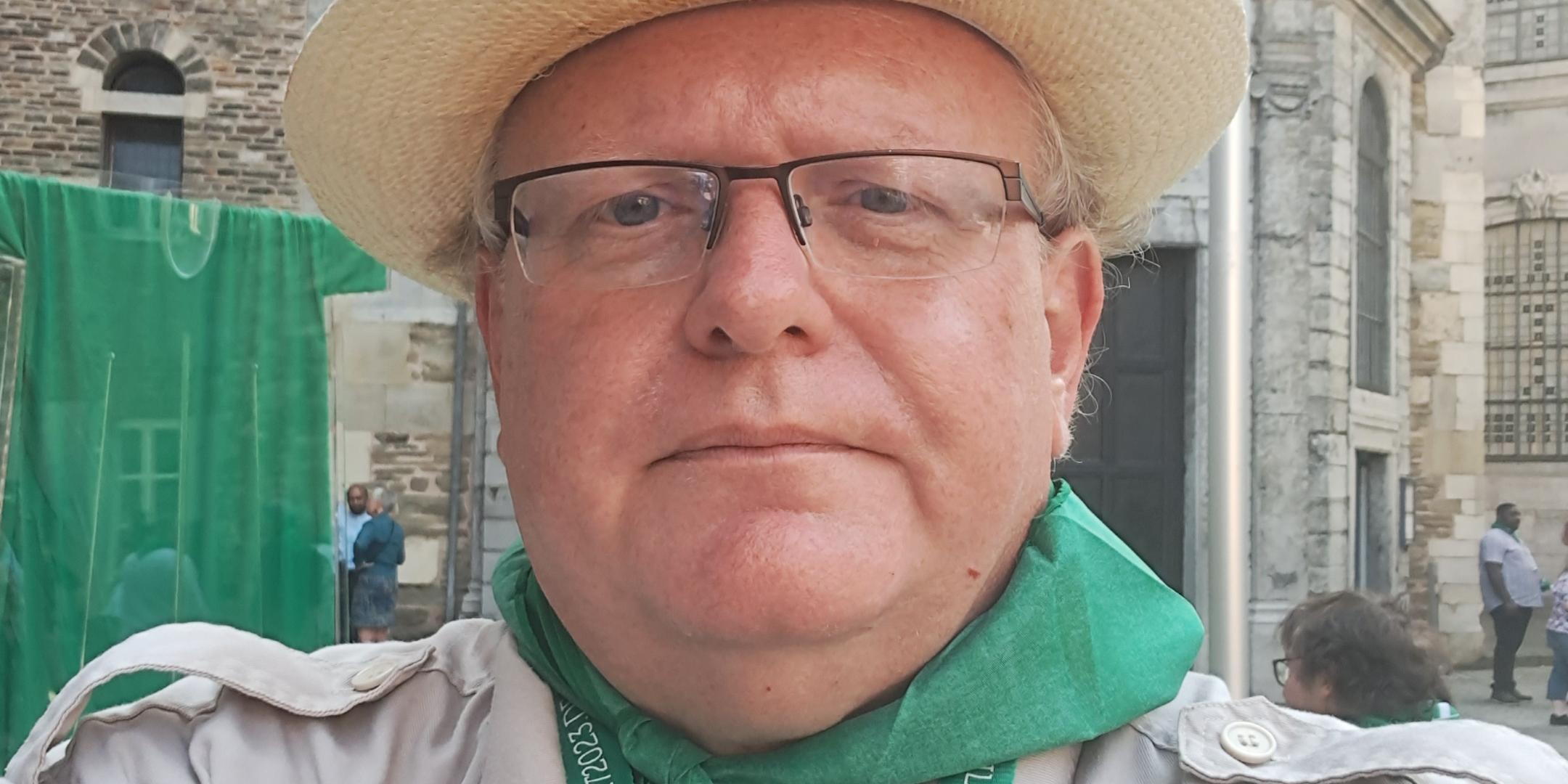 Marcus Seiler engagierte sich auch im Besucherdienst der Heiligtumsfahrt 2023