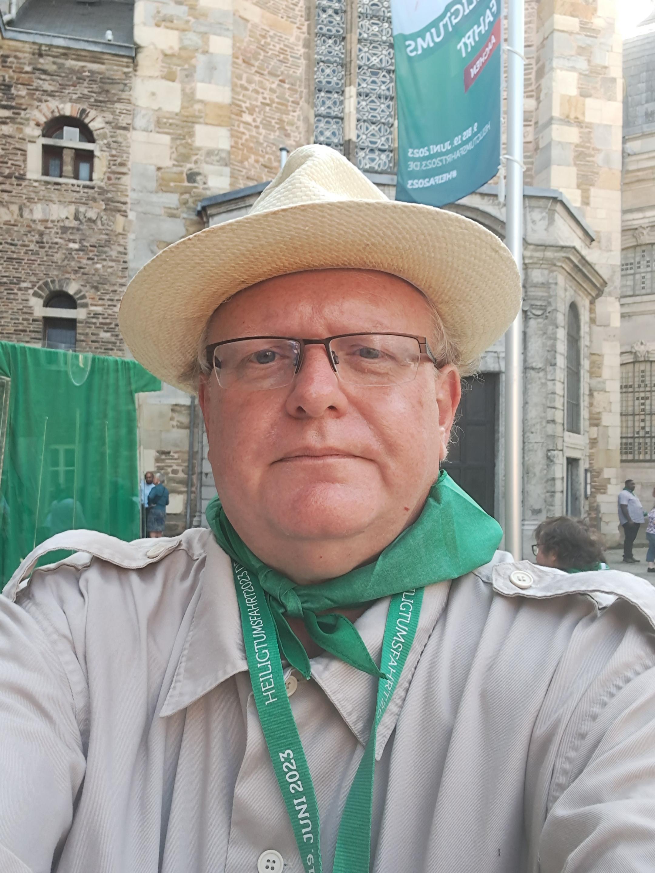 Marcus Seiler engagierte sich auch im Besucherdienst der Heiligtumsfahrt 2023