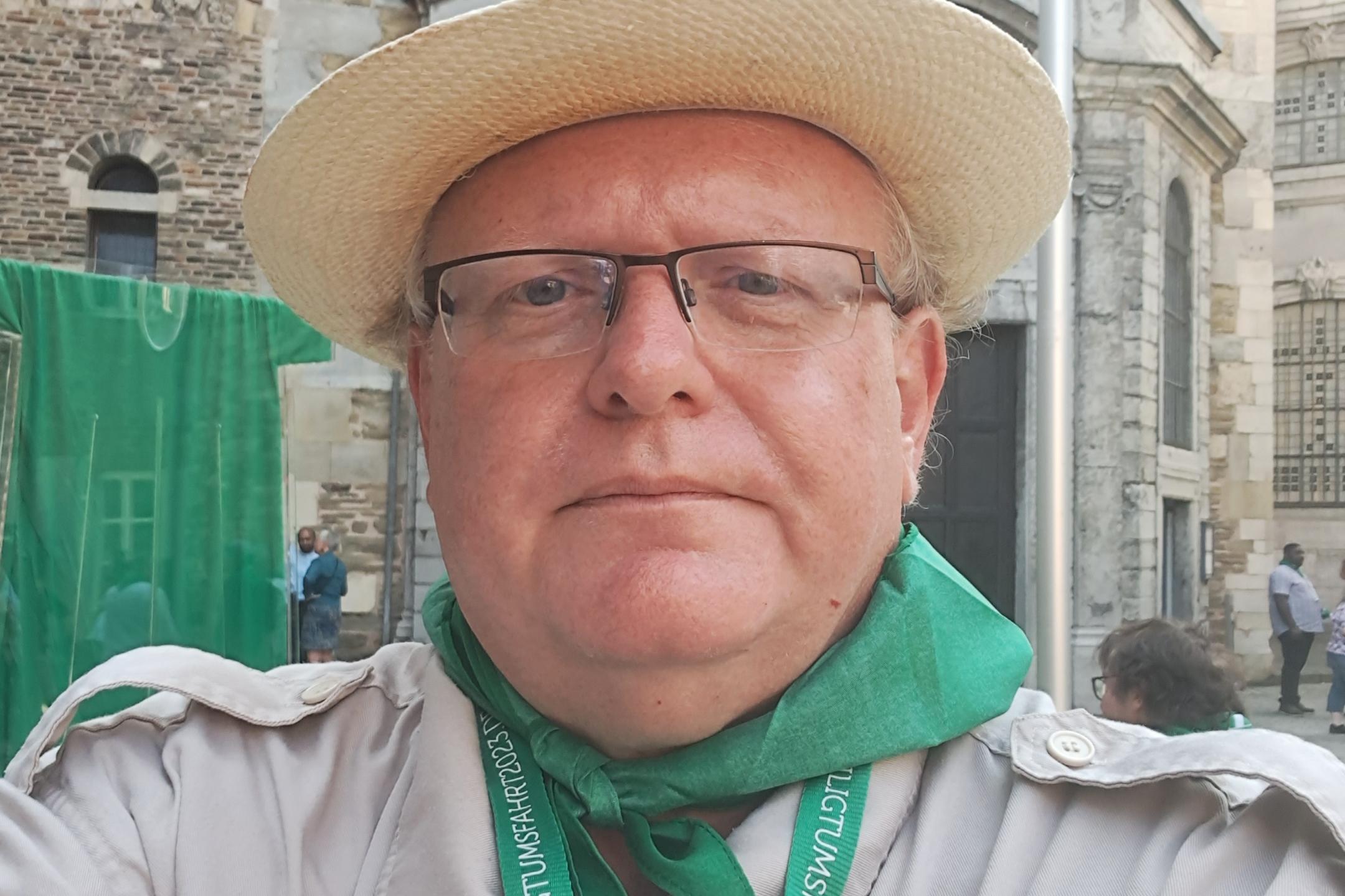 Marcus Seiler engagierte sich auch im Besucherdienst der Heiligtumsfahrt 2023