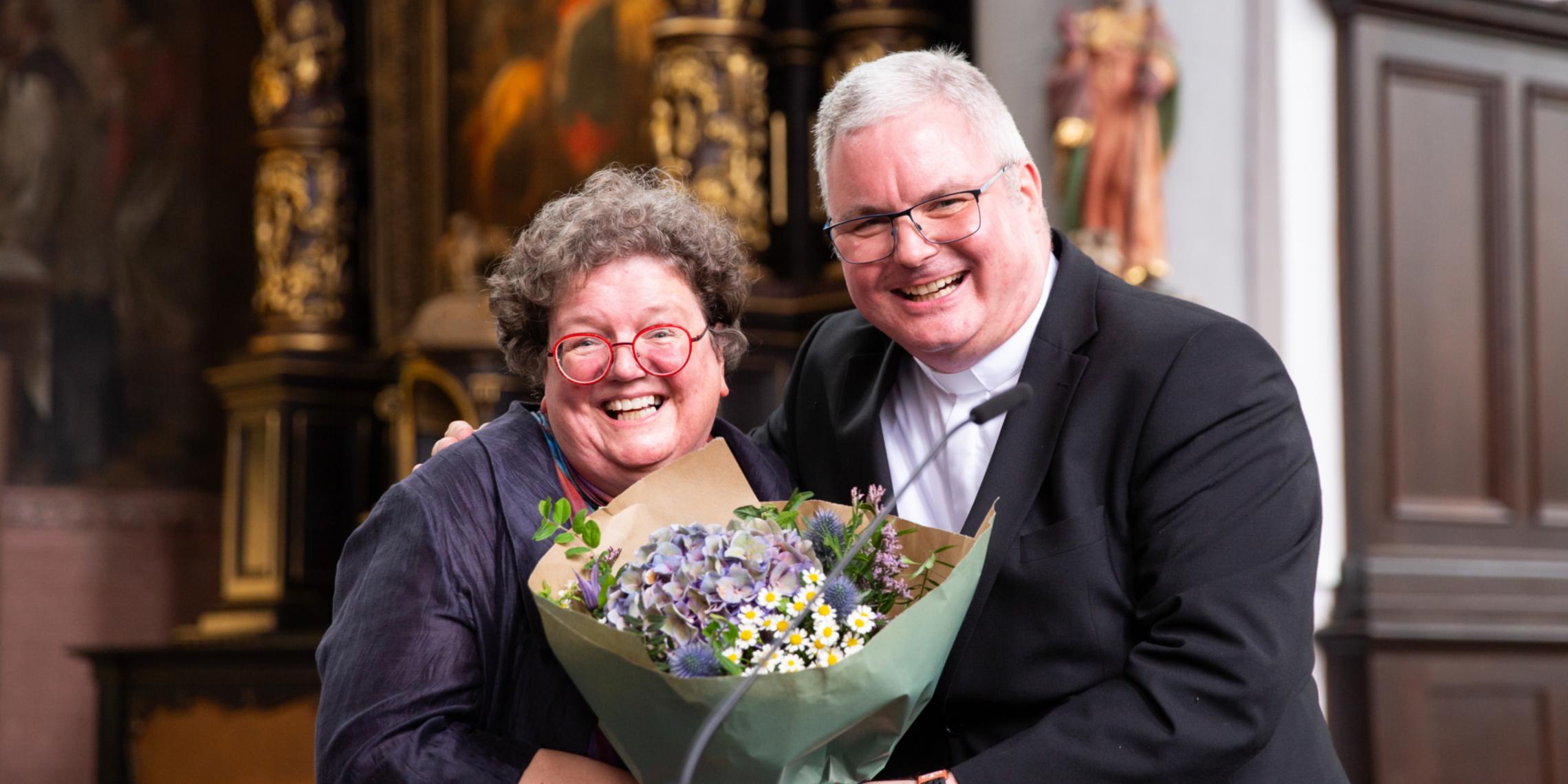 Jan Nienkerke beim Empfang in der Citykirche Aachen