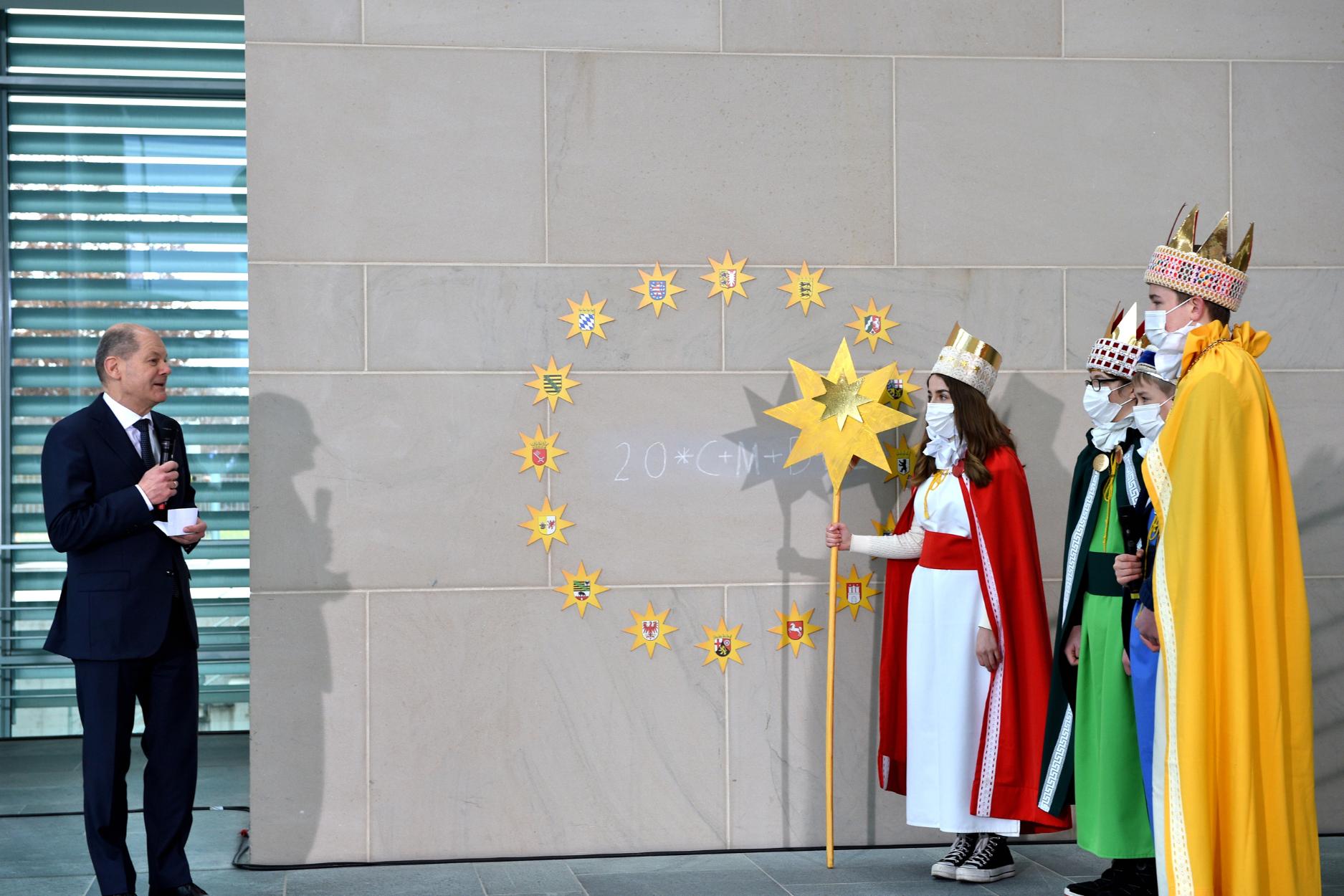 2022 waren nur 4 Sternsinger beim Bundeskanzler