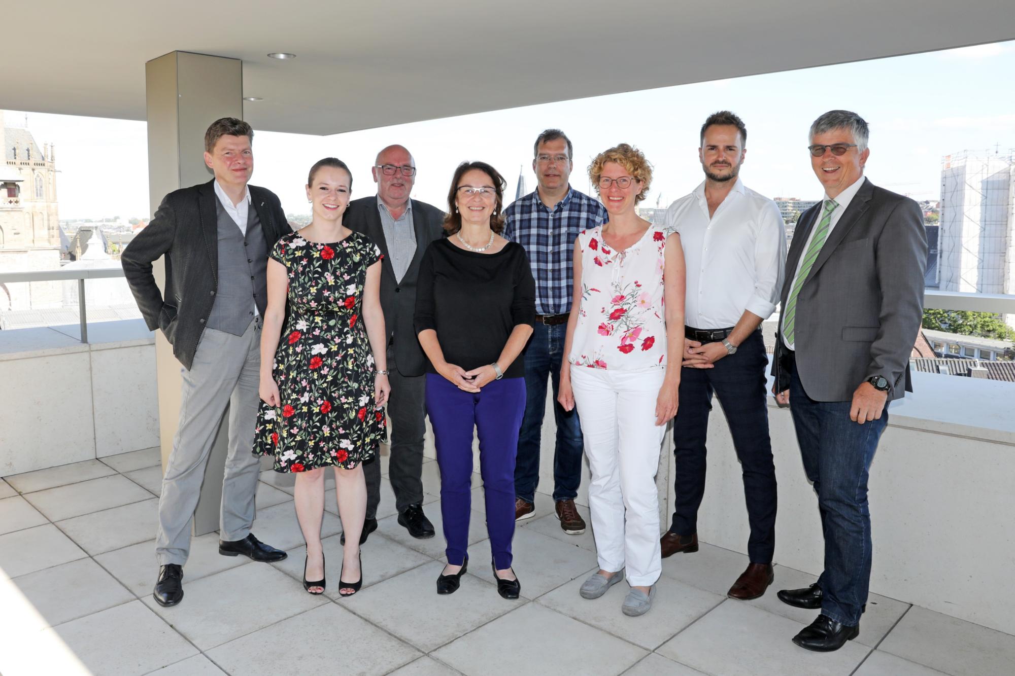 Die Lenkungsgruppe im September 2020: Reiner App, Mareike Jauß, Jürgen Jansen, Astrid Hautzer, Thorsten Aymanns, Sabine Kock, Andreas Schreib und Harald Hüller (v.l.).