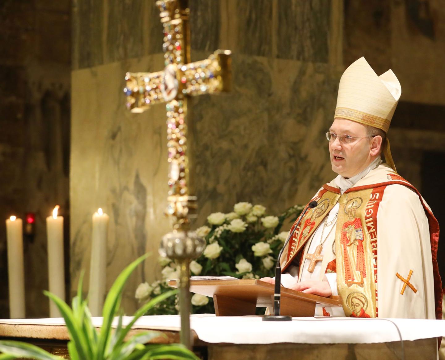 Bischof Dr. Helmut Dieser bei der Jahresschlussandacht 2019 (c) Bistum Aachen / Andreas Steindl
