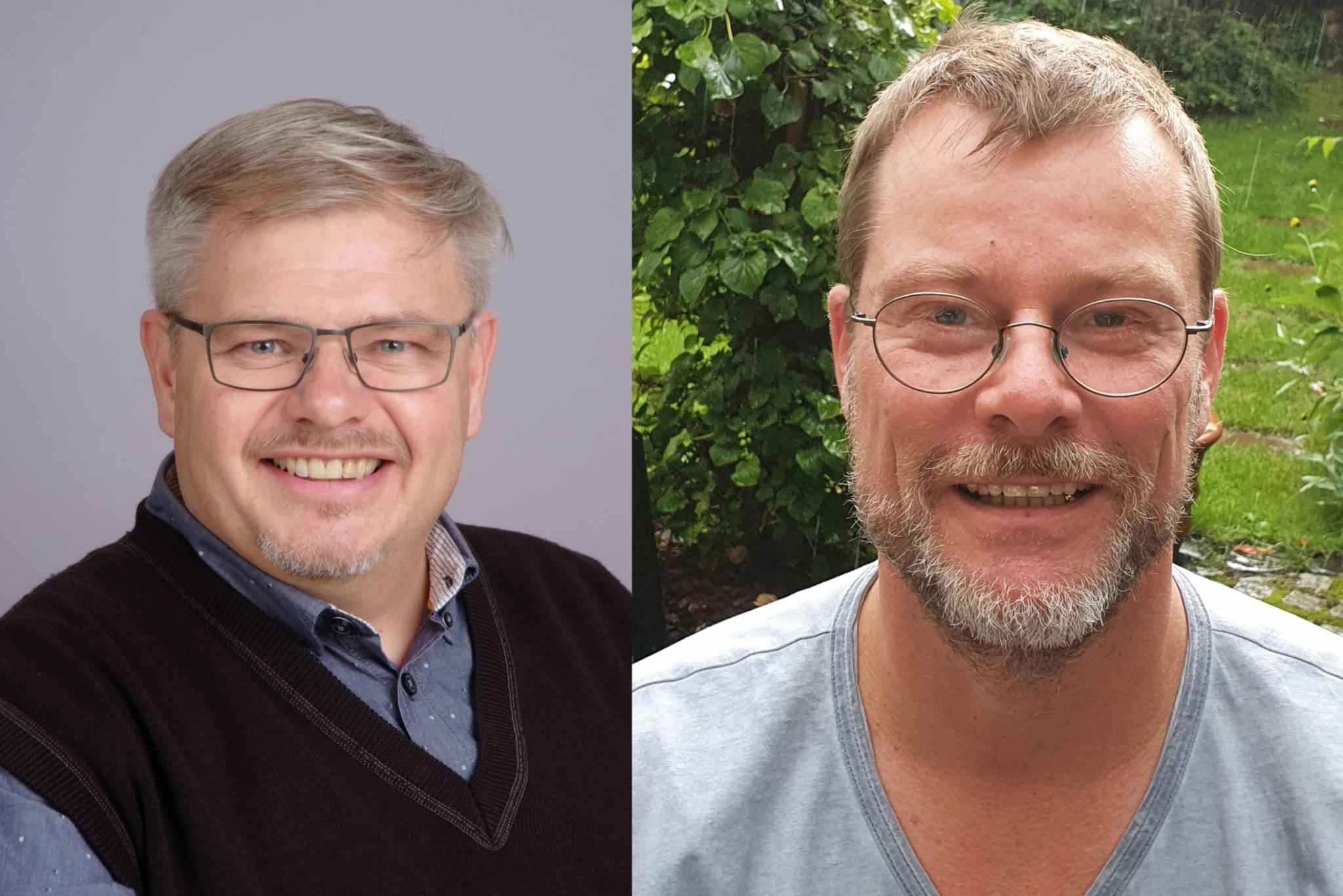 Neuer Auftrag für zwei Seelsorger in den Regionen Düren und Krefeld: Pfarrer Ralf Linnartz (l.) und Gemeindereferent Thomas Guntermann begleiten Menschen in Not.