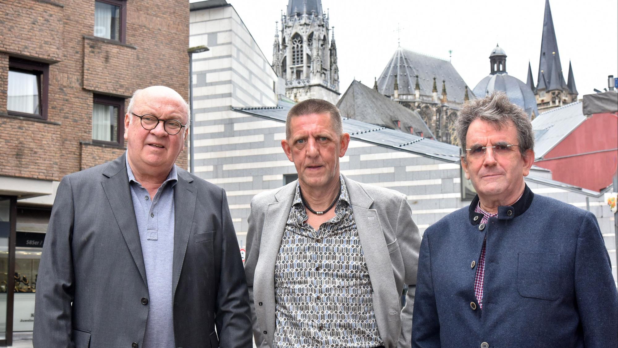 Manfred Schmitz, Thomas F und Paul Leidner (von links) sind Teil des Betroffenenrates im Bistum Aachen.