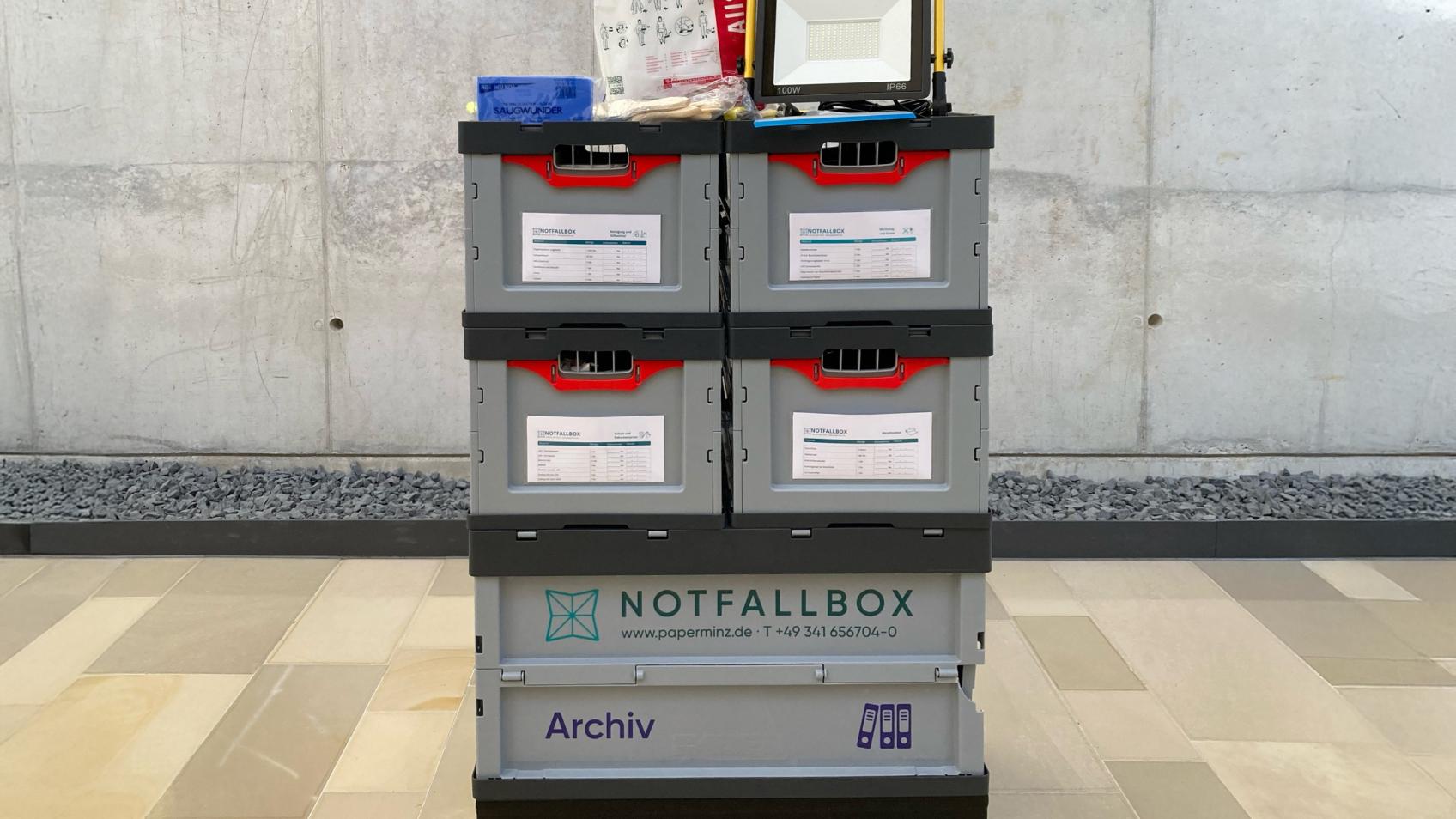 Notfallbox im Diözesanarchiv (c) Bistum Aachen