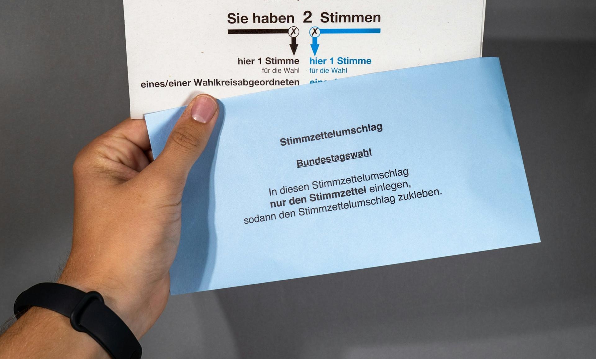 Wahlzettel zur Bundestagswahl