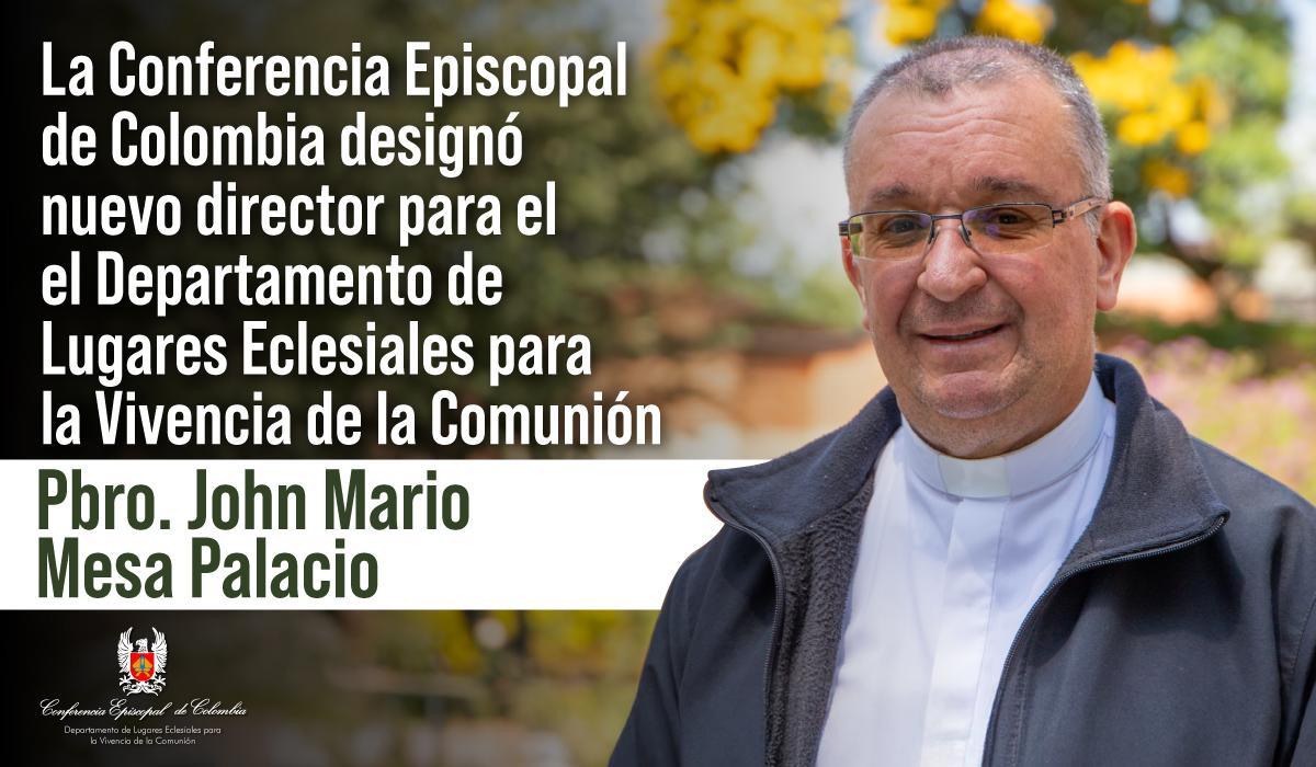 Der neue Leiter der Abteilung Orte von Kirche der kolumbianischen Bischofskonferenz: Padre John Mario Mesa Palacio (c) CEC