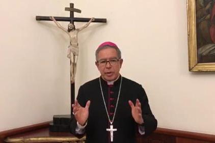 Monseñor Luis José Rueda in seiner Videobotschaft