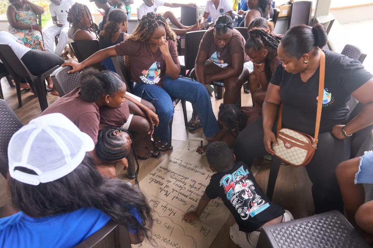 Gruppenarbeit beim Jugendworkshop in Quibdó.