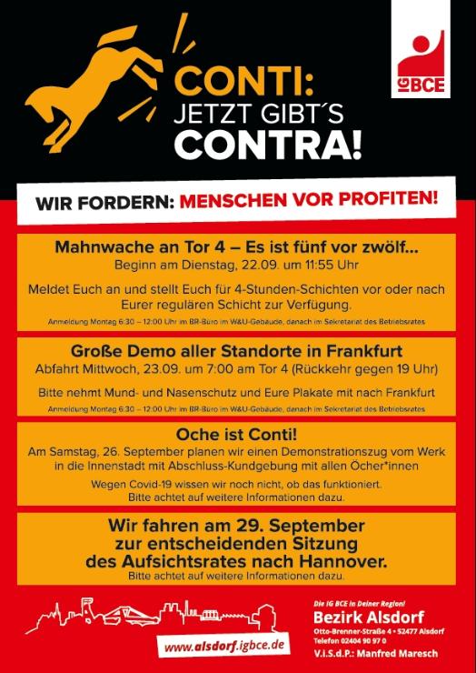 Plakat Conti (c) Alsdorf IGBCE