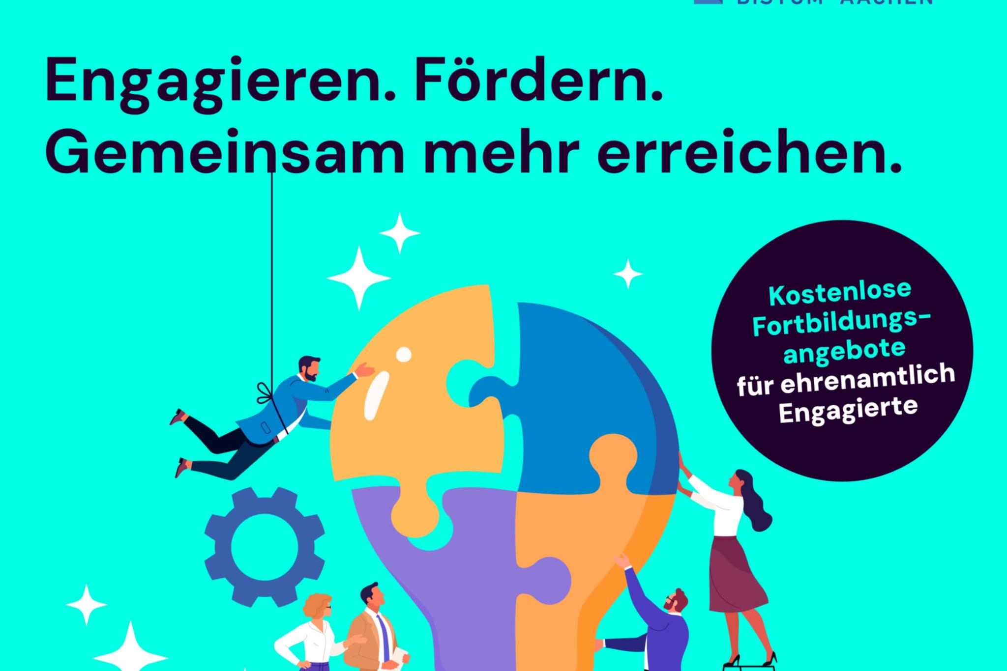 Menschen bauen gemeinsam