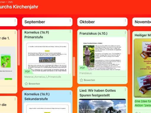 Religionspädagogische Materialien zum gesamten Kirchenjahr