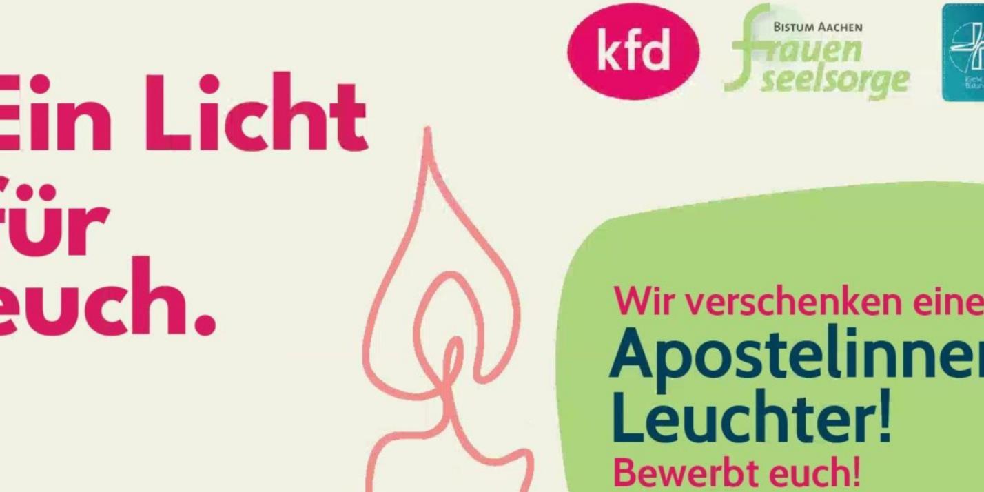 Banner Apostelinnen-Leuchter - Copyright kfd Aachen