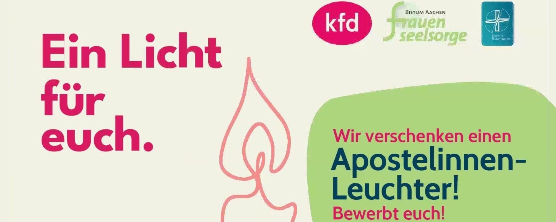Banner Apostelinnen-Leuchter - Copyright kfd Aachen