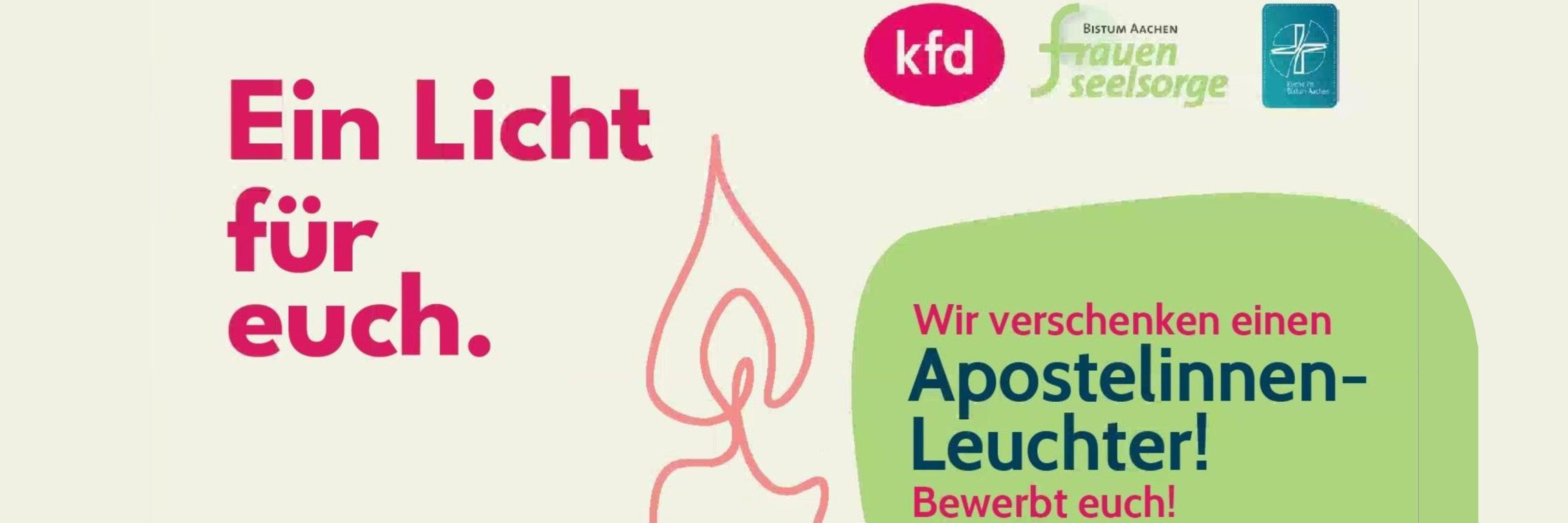 Banner Apostelinnen-Leuchter - Copyright kfd Aachen
