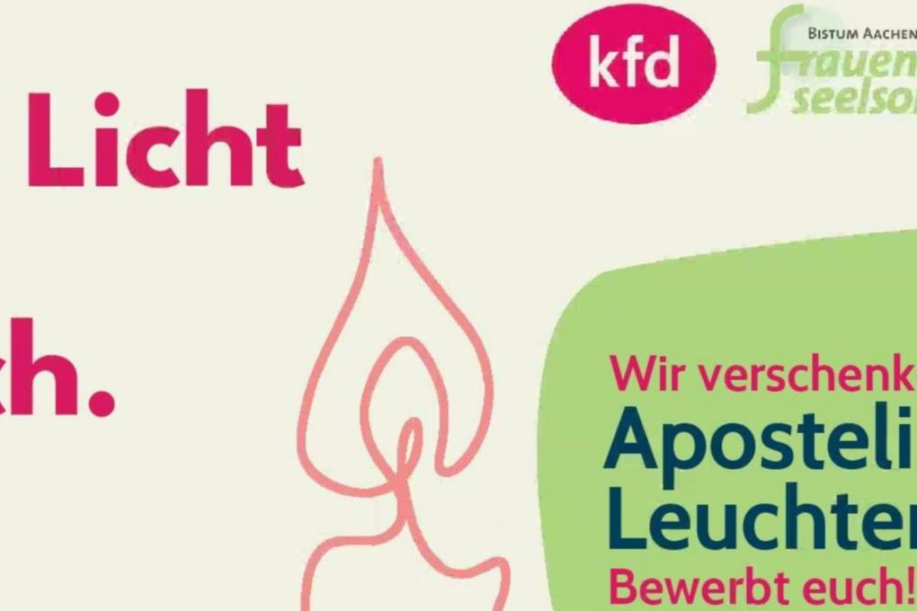 Banner Apostelinnen-Leuchter - Copyright kfd Aachen