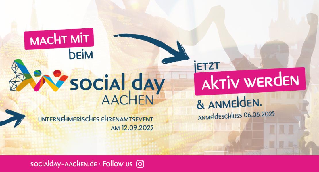 Kampagnenbild zum Social Day in Aachen