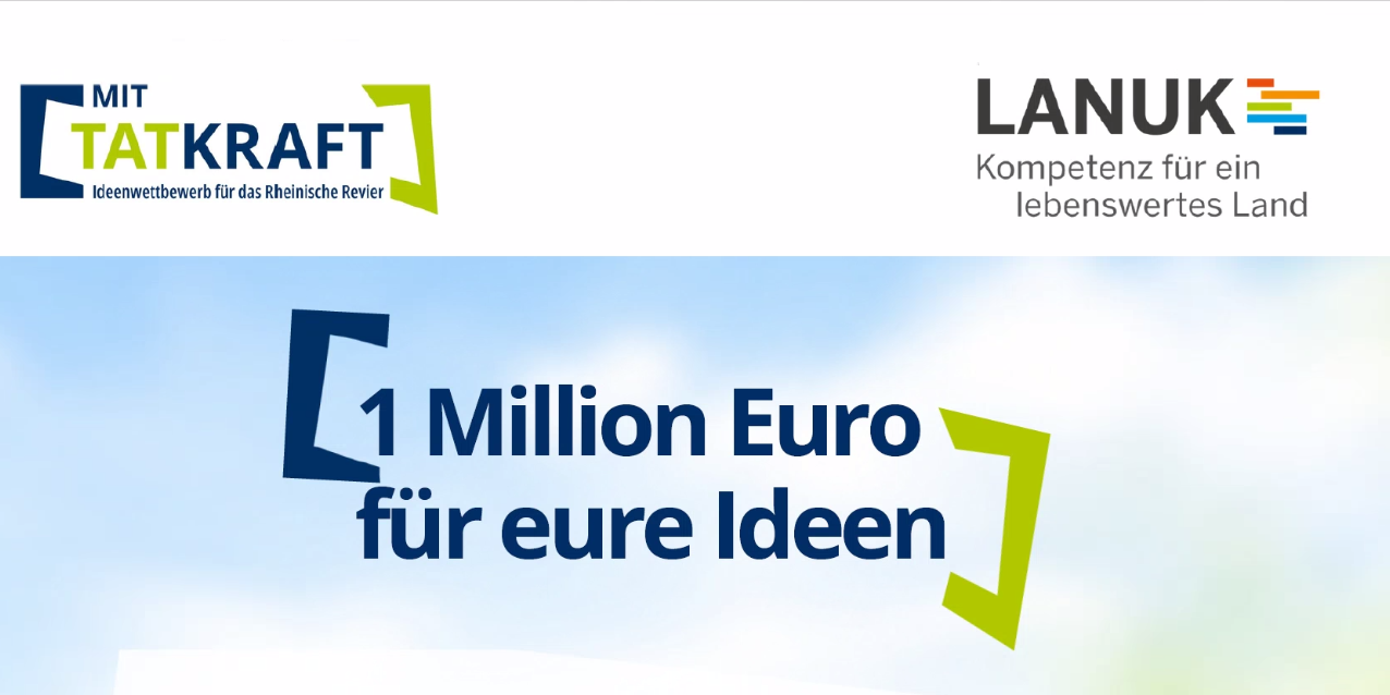 Text in Bild '1 Millionen Euro für eure Ideen' inkl. Logos der Ausrichter