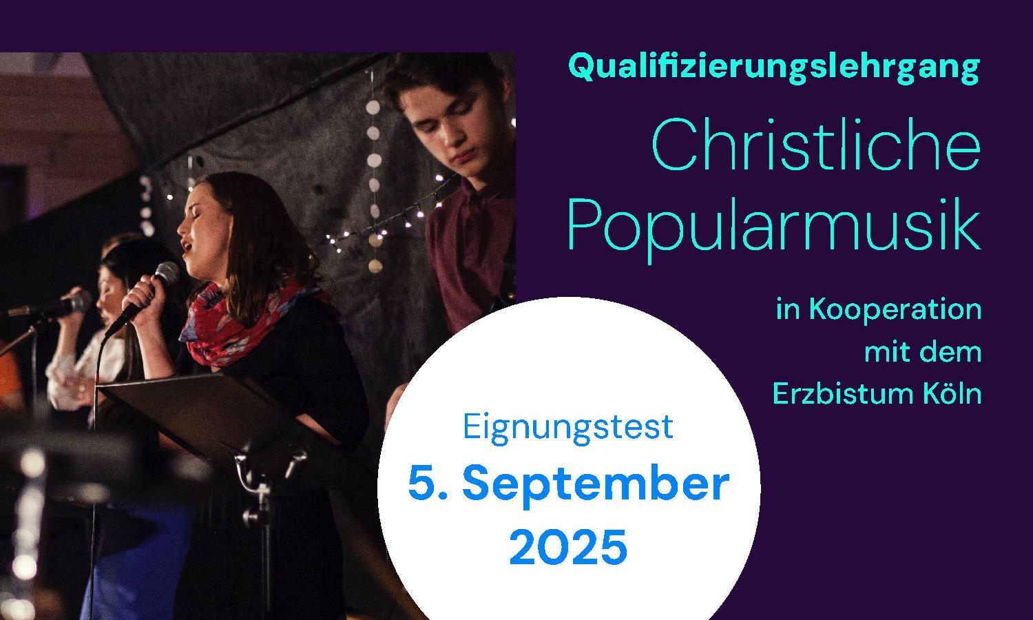 Qualifizierungslehrgang 'Christliche Popularmusik' ab November 2025
