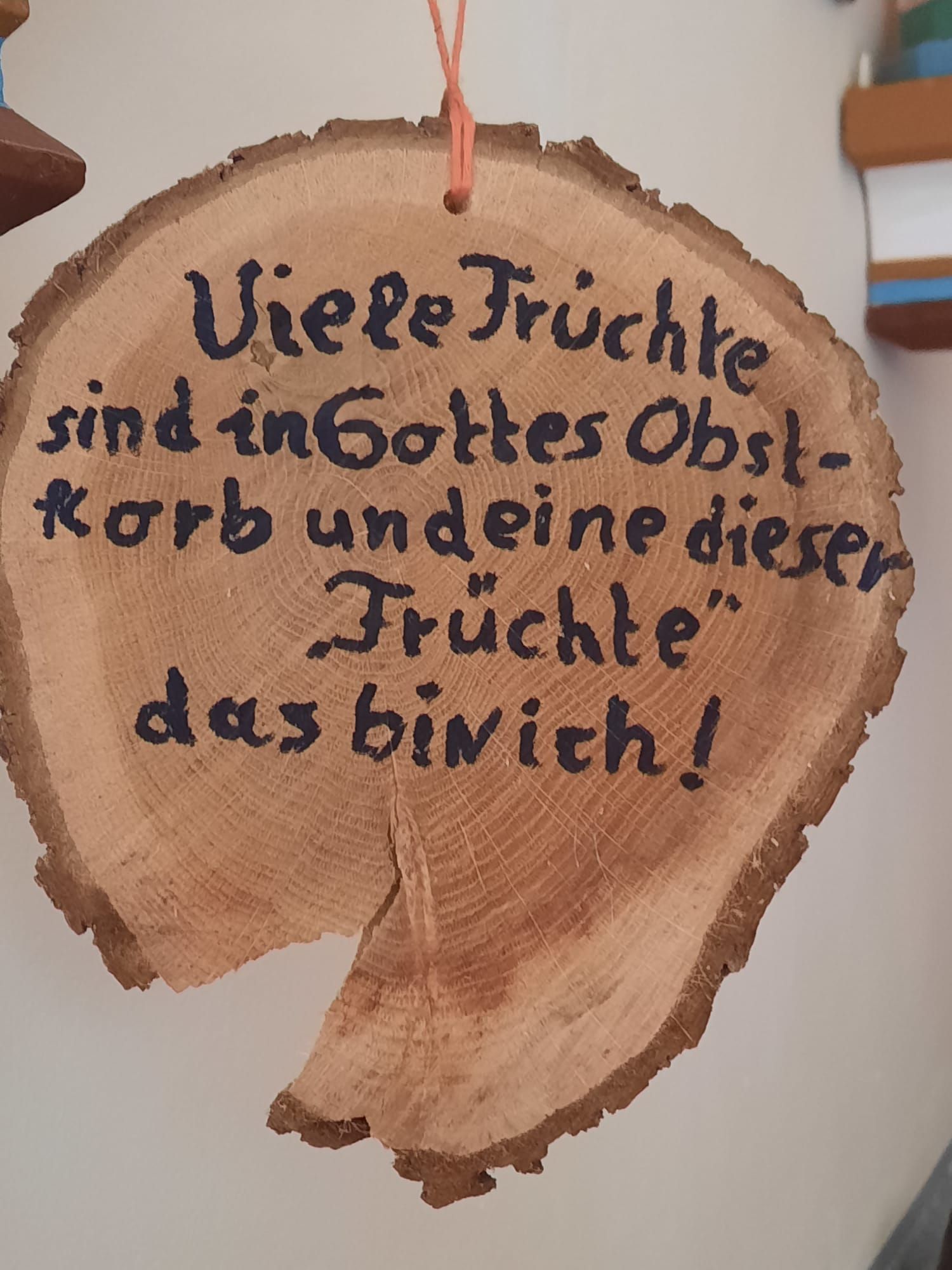 Erntedank Holzscheibe