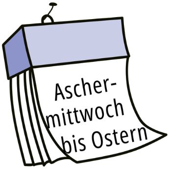 Kalenderblatt Aschermittwoch bis Ostern