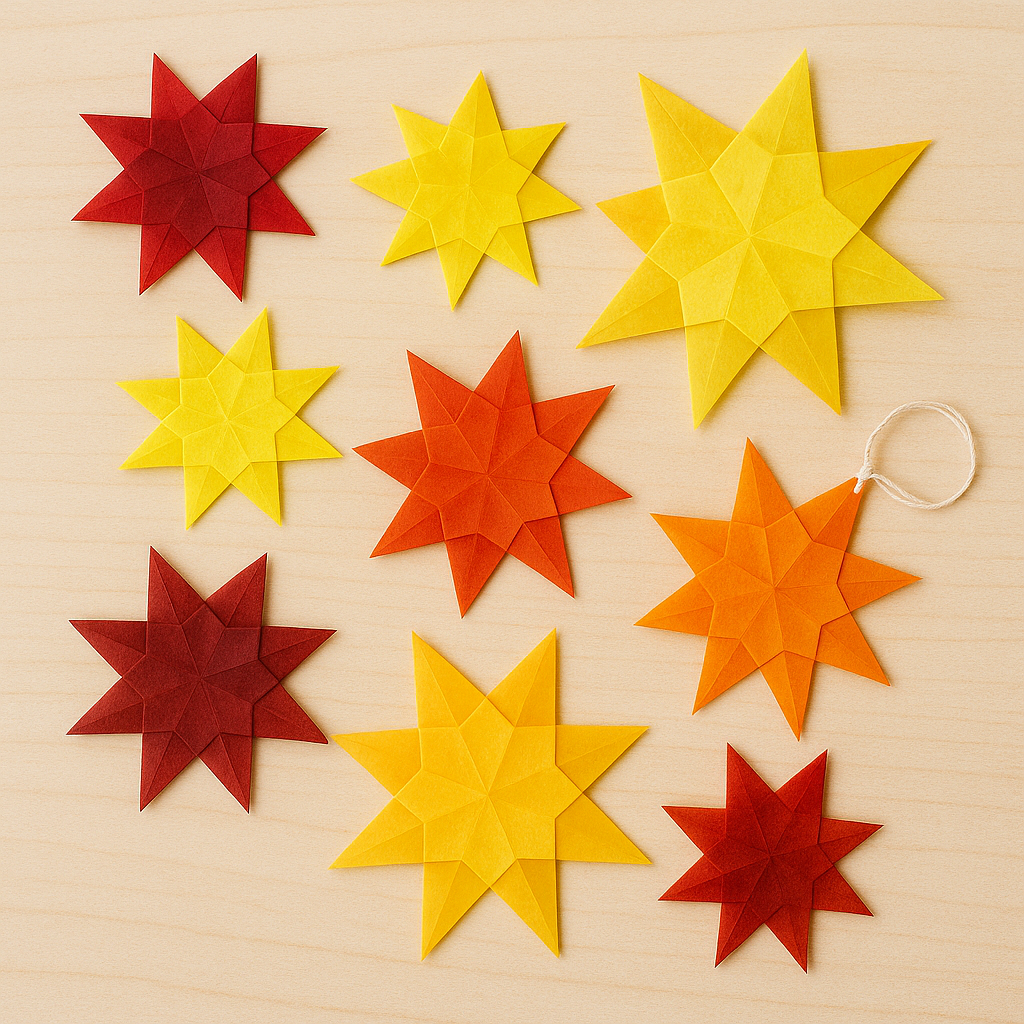 Bastelidee Sterne im Advent