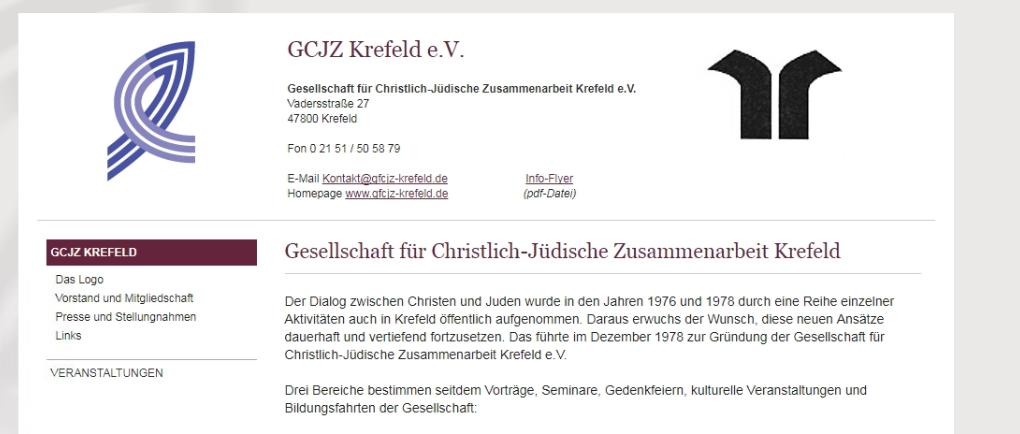 Der Dialog zwischen Christen und Juden wurde in den Jahren 1976 und 1978 durch eine Reihe einzelner Aktivitäten auch in Krefeld öffentlich aufgenommen. Daraus erwuchs der Wunsch, diese neuen Ansätze dauerhaft und vertiefend fortzusetzen. Das führte im Dezember 1978 zur Gründung der Gesellschaft für Christlich-Jüdische Zusammenarbeit Krefeld e.V.