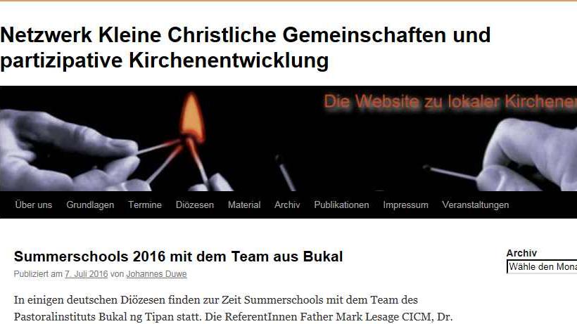 Netzwerk Kleine Christliche Gemeinschaften und partizipative Kirchenentwicklung