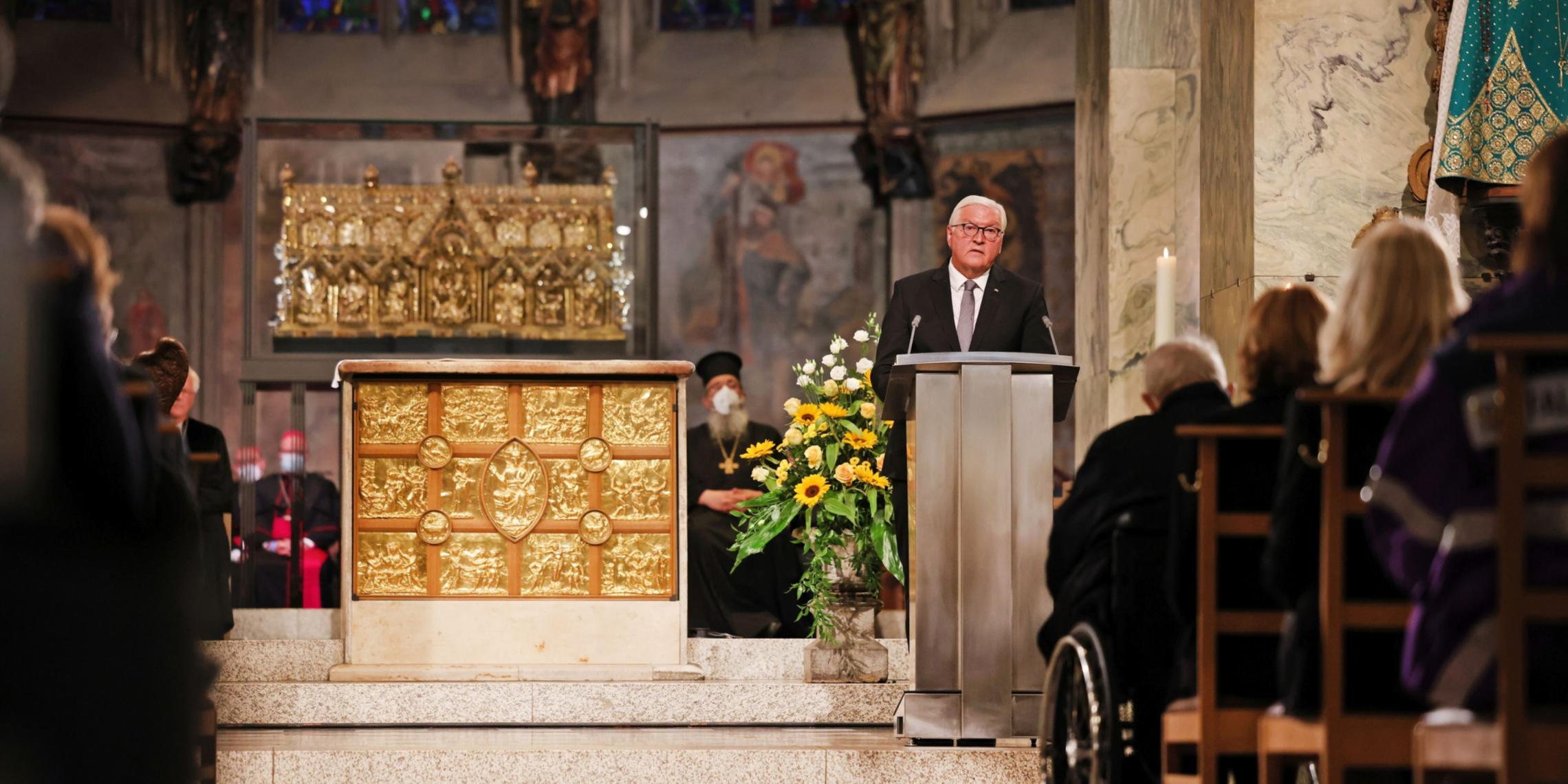 Bundespräsident Frank-Walter Steinmeier bei seiner Ansprache