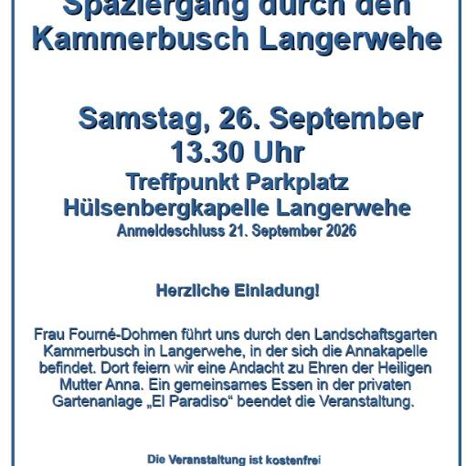 Spaziergang Kammersbusch 2026
