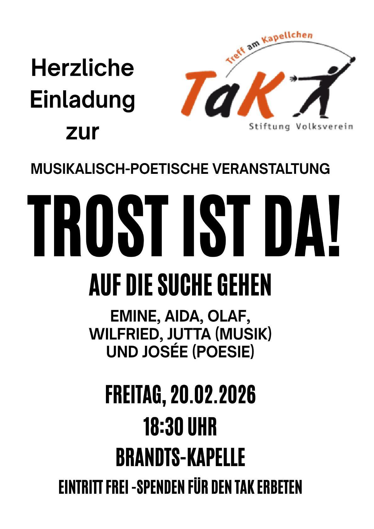 Plakat Trost ist da!
