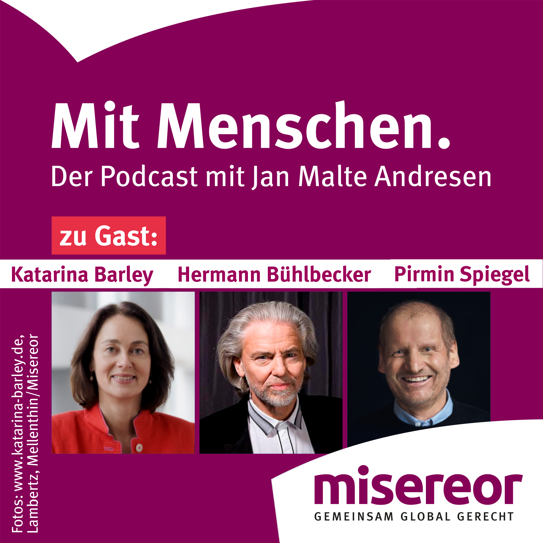 Am Montag, 15. Mai 2023, um 19 Uhr, lädt das katholische Werk für Entwicklungszusammenarbeit Misereor zum öffentlichen Live-Podcast „Mit Menschen“ in die Aula der Aachener Domsingschule ein.