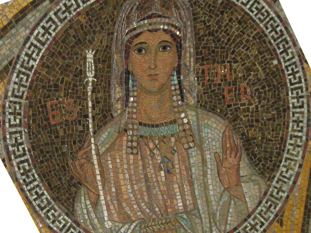 Ester, Mosaik in der Dormitio-Abtei auf dem Berg Zion in Jerusalem