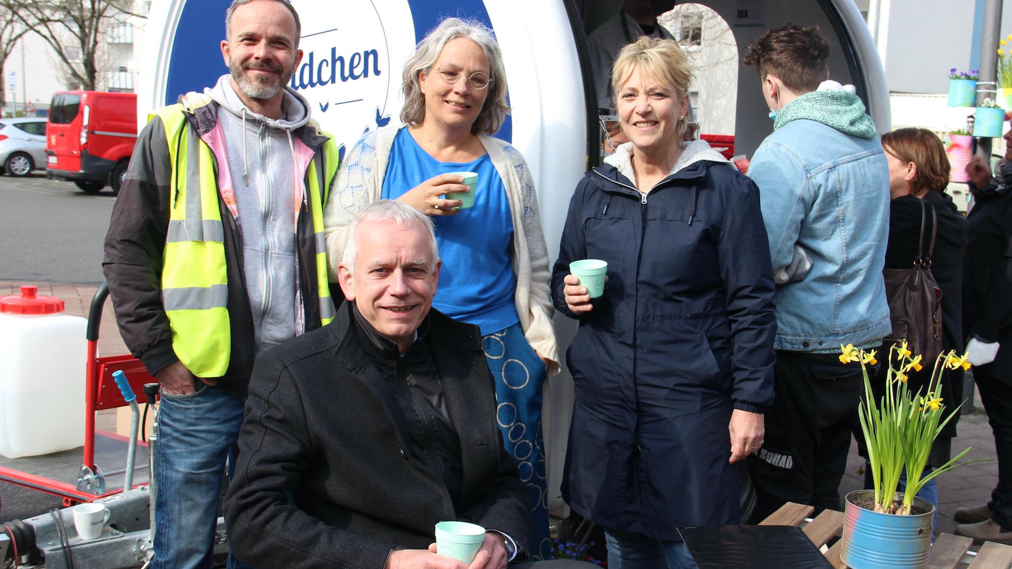 Auf einen Kaffee mit Torsten Kirch, Simone Holzapfel, Marion Stickelmann und Bernhard Verholen.