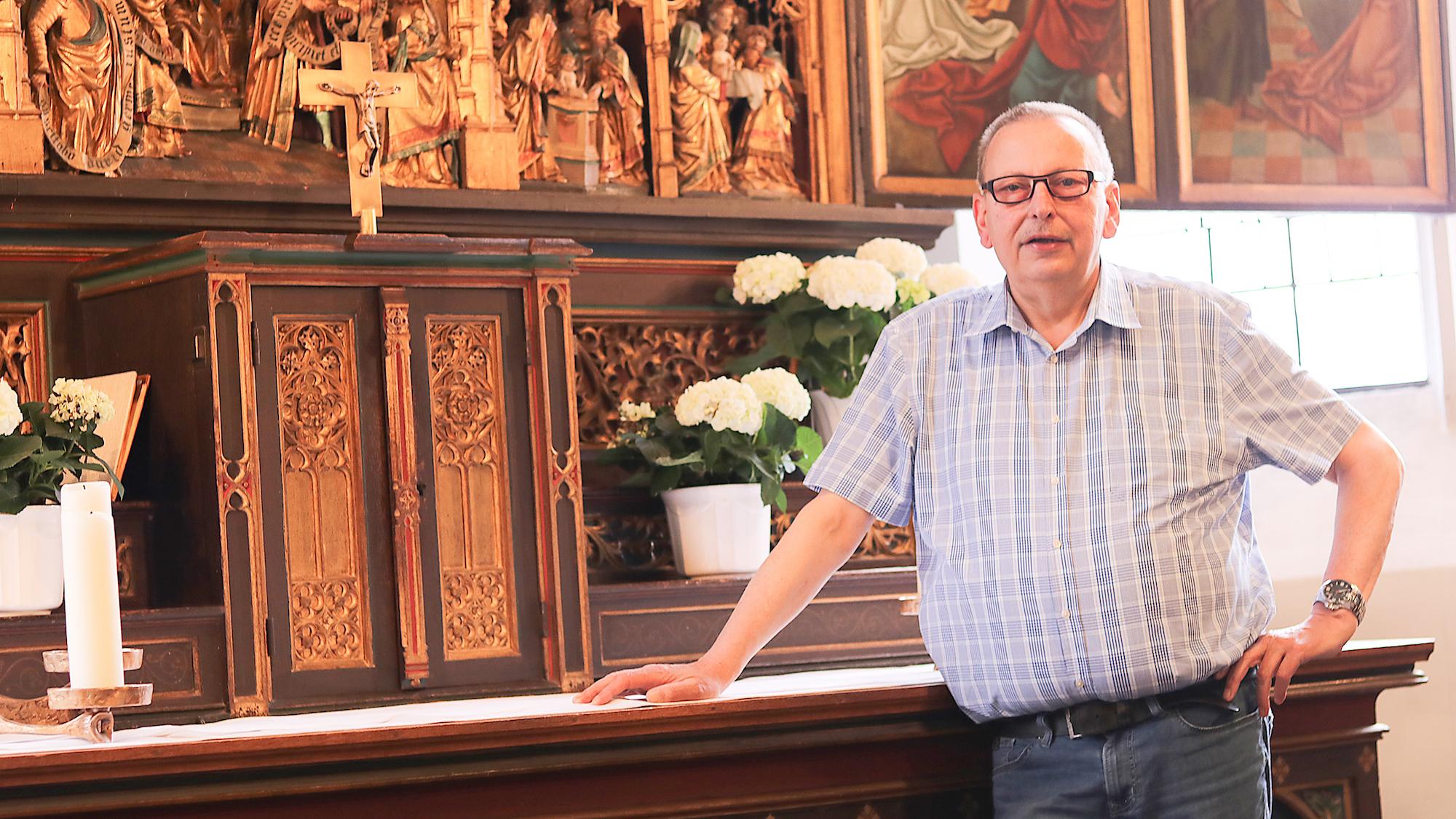 Erwin Jungbluth im „Tempel“ St. Martinus Barmen.