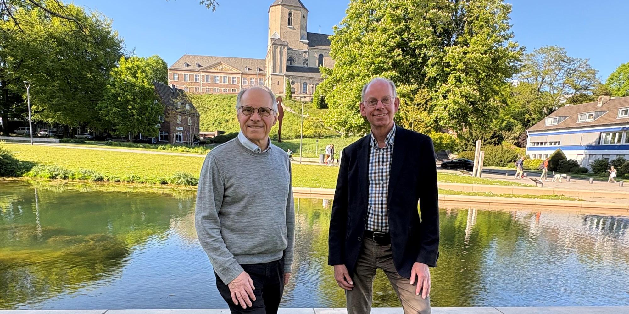 Peter Blättler ist Propst der Münster-Basilika in Mönchengladbach,  Stephan Dedring ist Pfarrer an der evangelischen Hauptkirche in Rheydt.