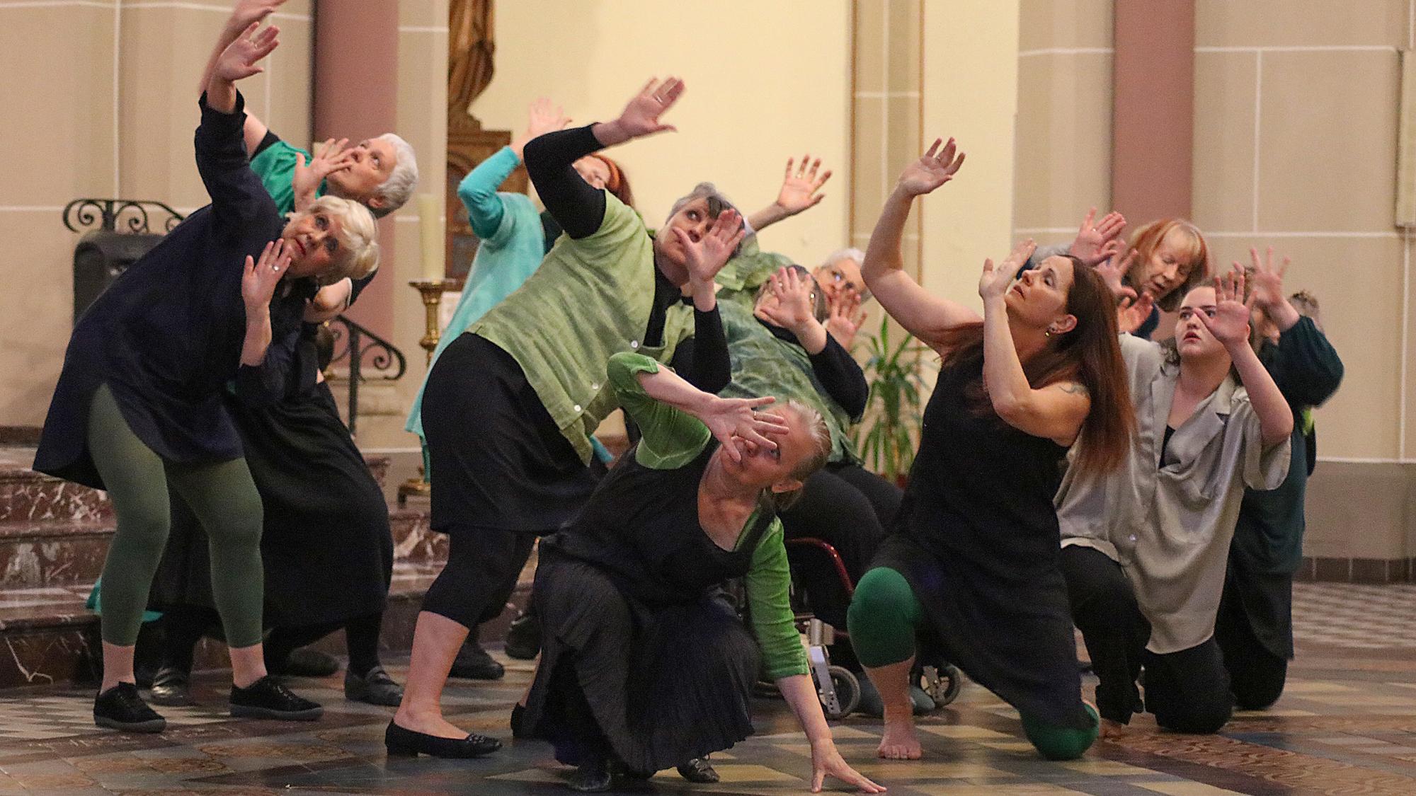 Besonders ausdrucksstark war die Choreografie, die von ausladenden Bewegungen geprägt war. Initiiert wurde das Projekt von Thea Link-Rooves und Gisela Neumann-Wibbeke.