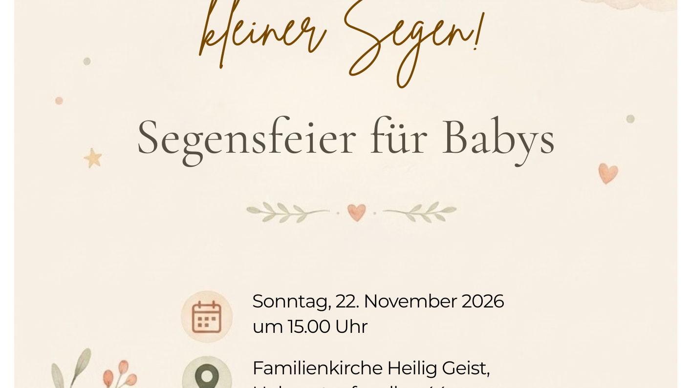 Babysegnung-Plakat 2026