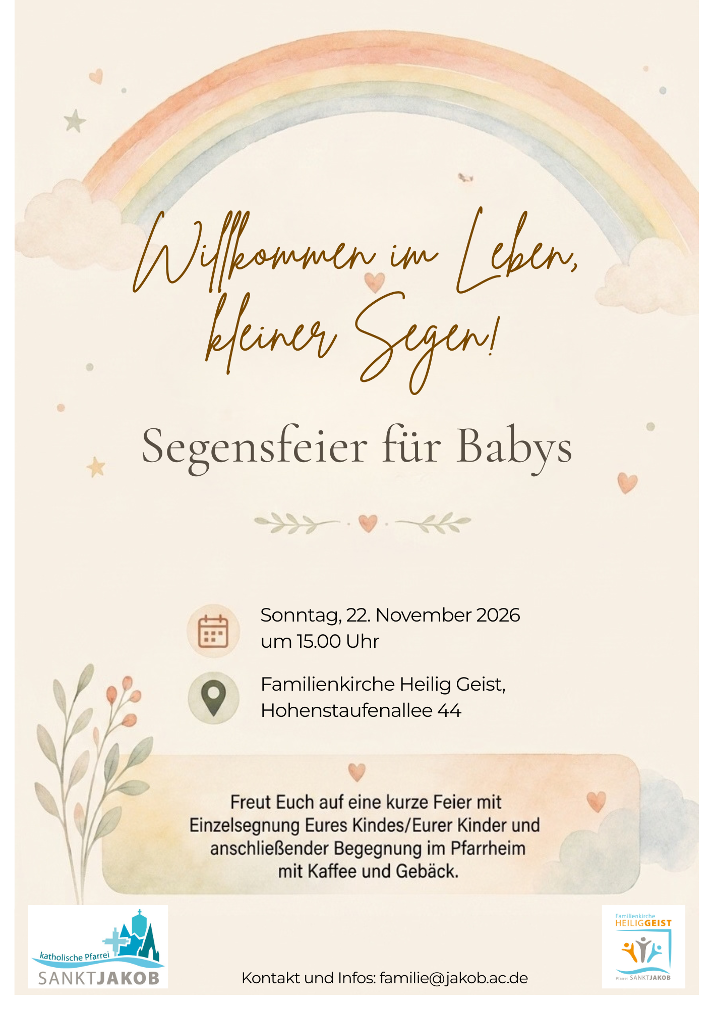 Babysegnung-Plakat 2026