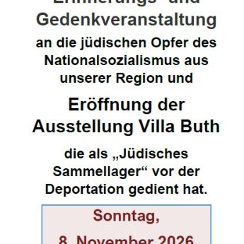 Erinnern und Gedenken 2026