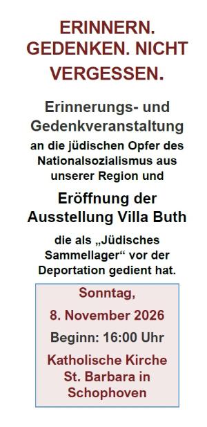 Erinnern und Gedenken 2026