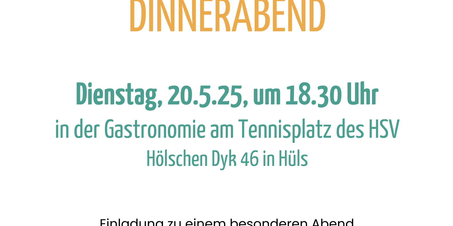 Dinnerabend am 20.05.2025