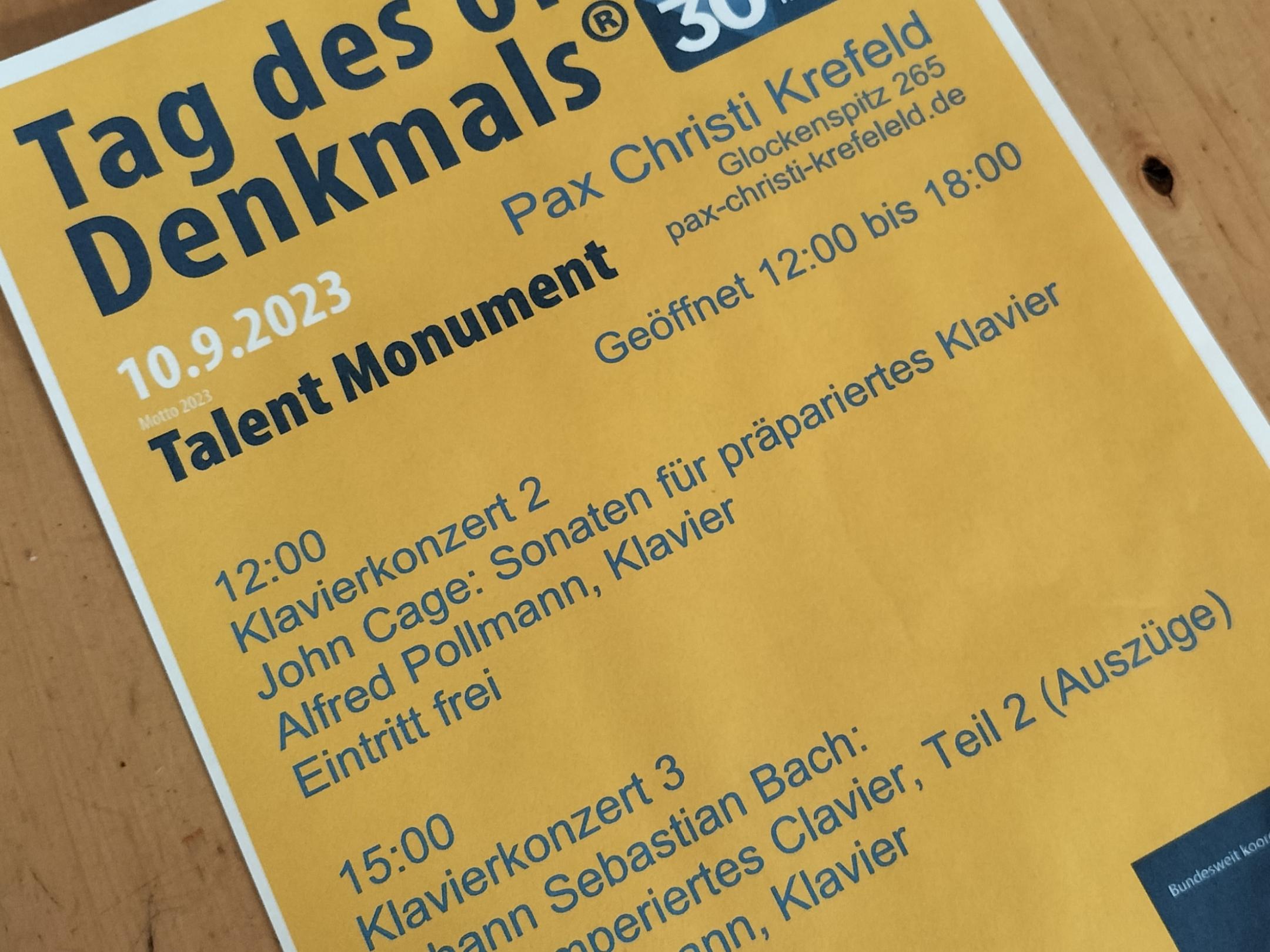 Plakat 'Tag des offenen Denkmals'