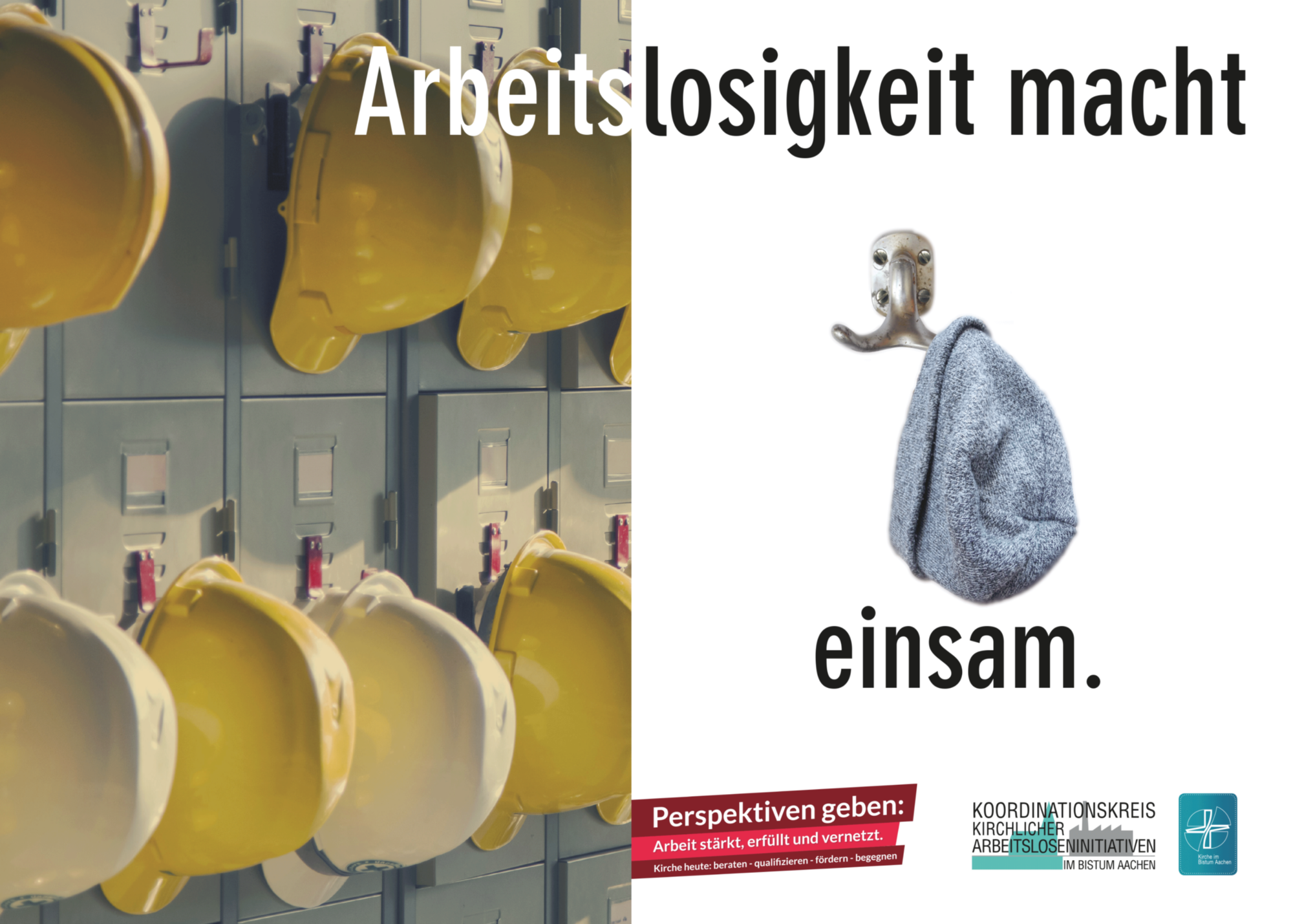 Plakat Arbeitslos macht einsam