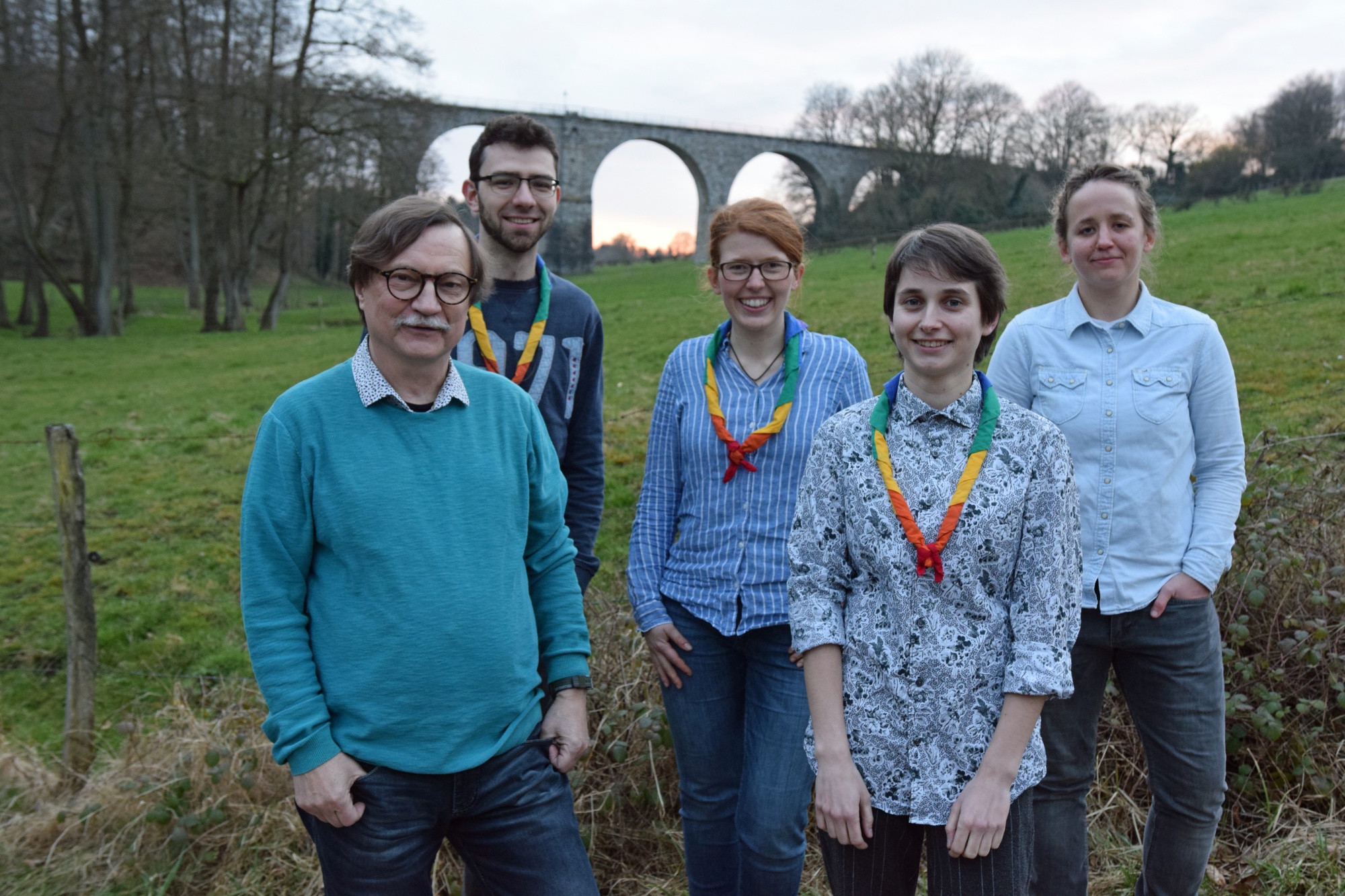 Gemeinsam für eine Kirche, in der queere Menschen ohne Angst ihre Identität ausleben können: Heribert Rychert, Matthias Koß, Evelyn Keusen, Anna Dallmeier und Corinna Hilgner (v.l.n.r.).